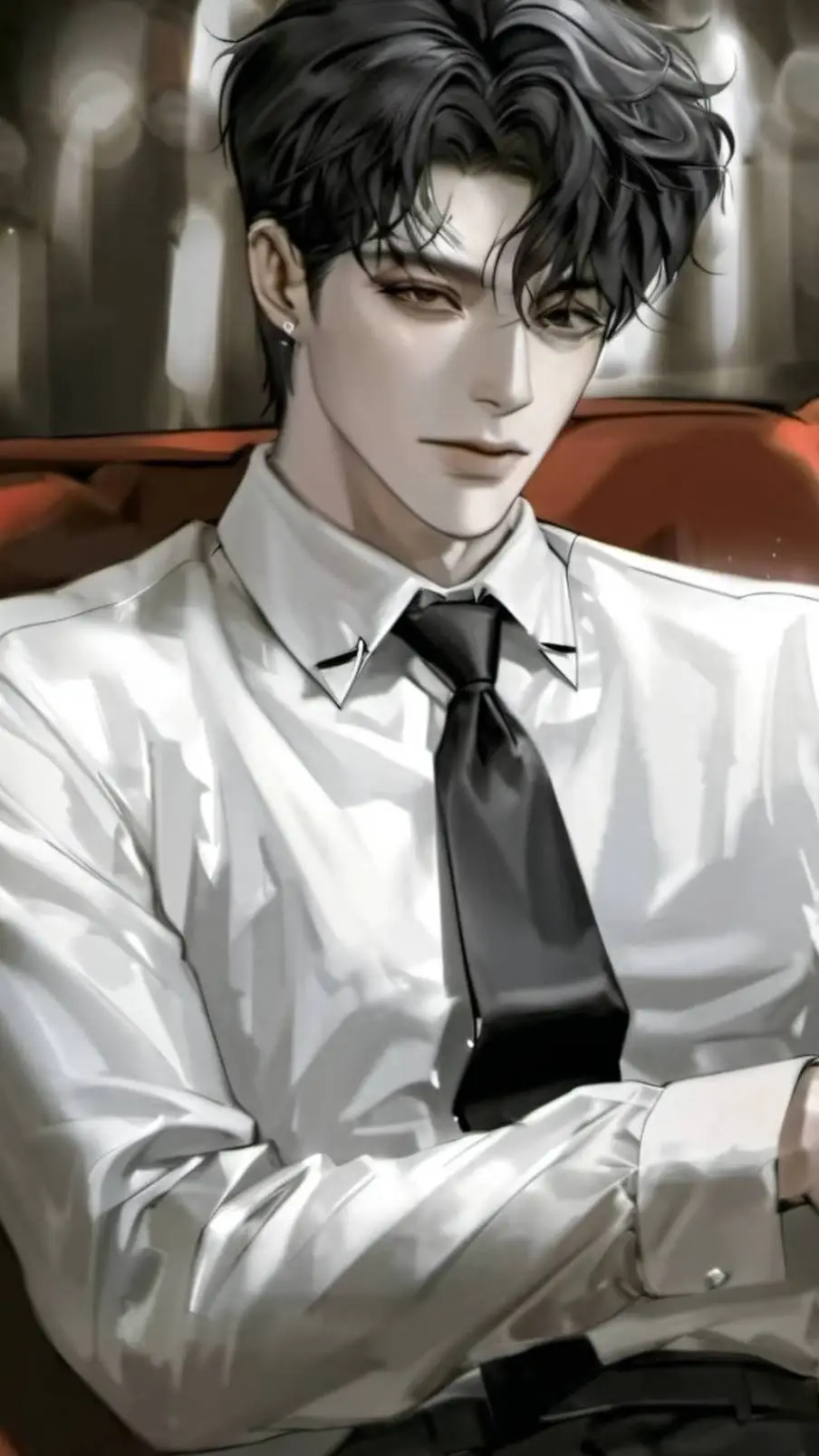 ai character: ~agent white~ background