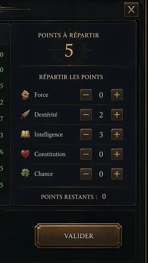 ai character: système  background
