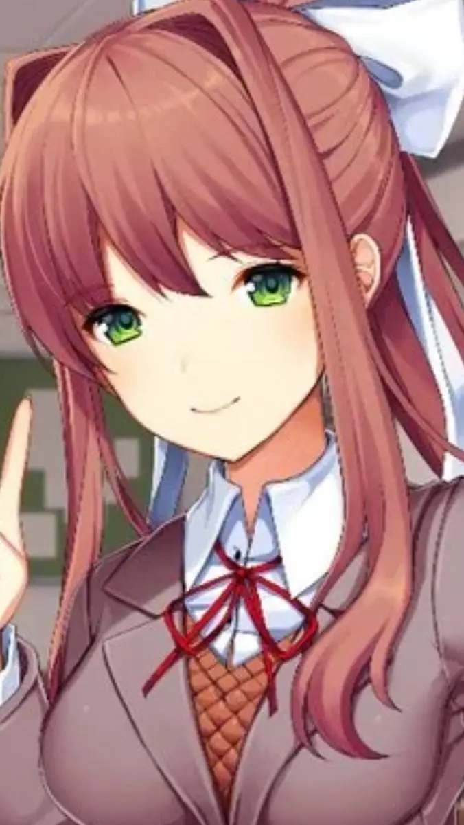 ai character: monika <3 background