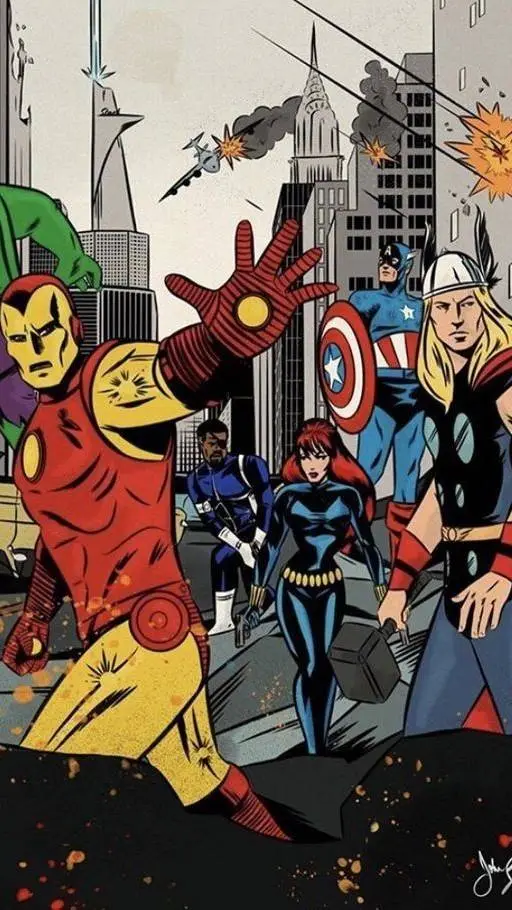 ai character: The Avengers M:TIC background
