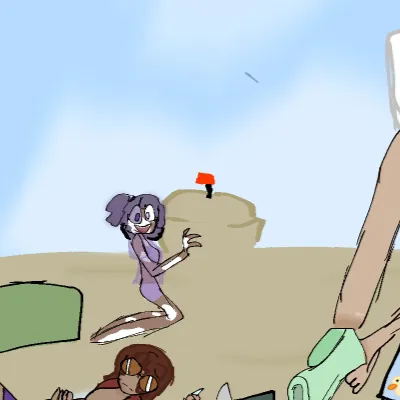 chat with ai character: Beach day!