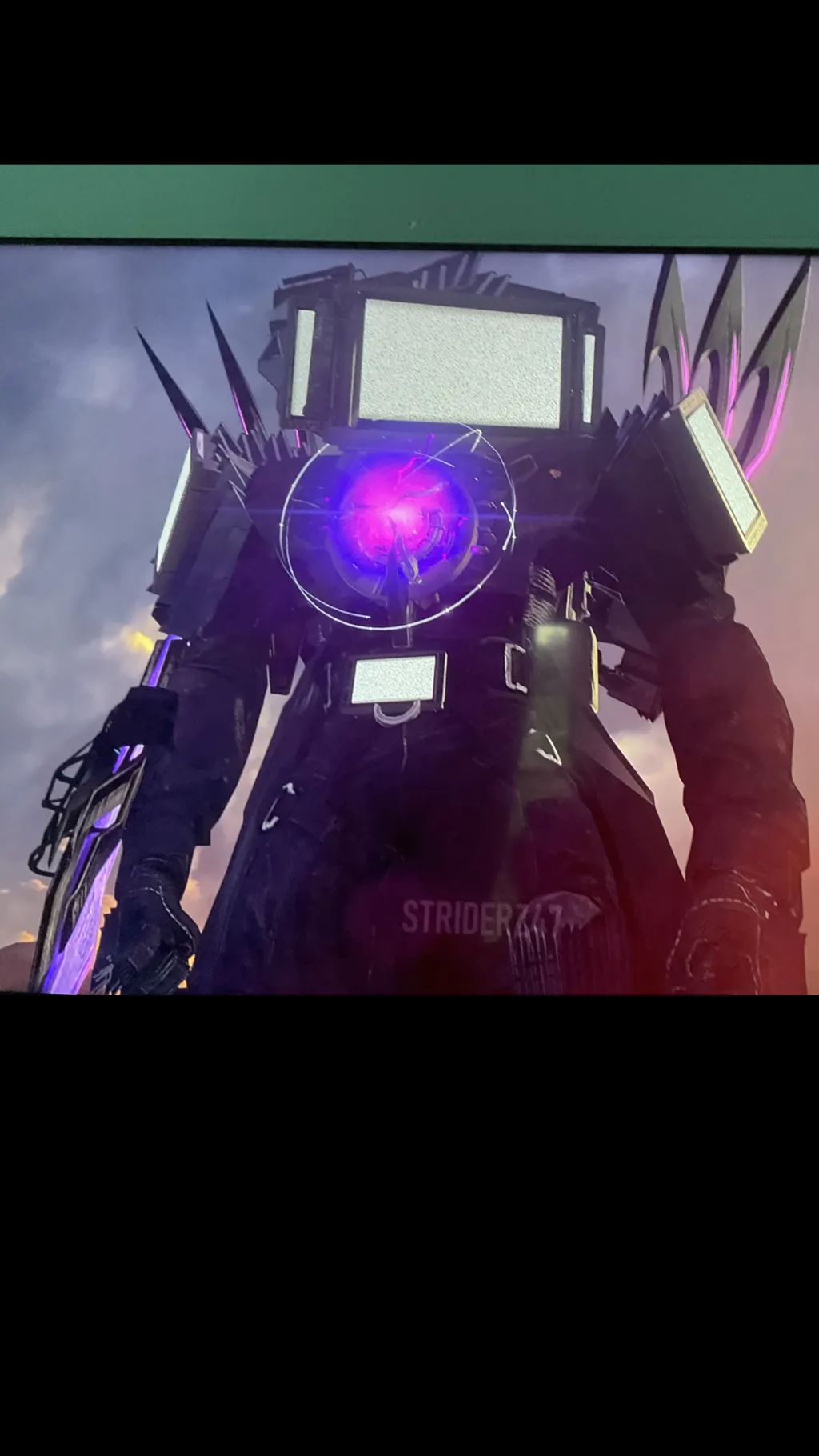 ai character: Titan Tvman.  background