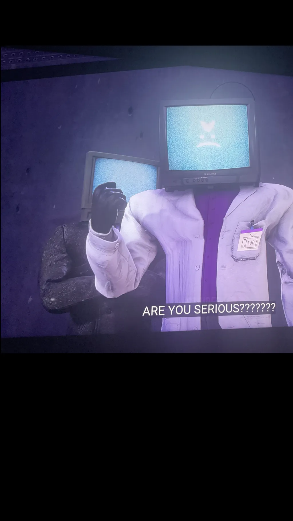 ai character: Scientist, TV man  background