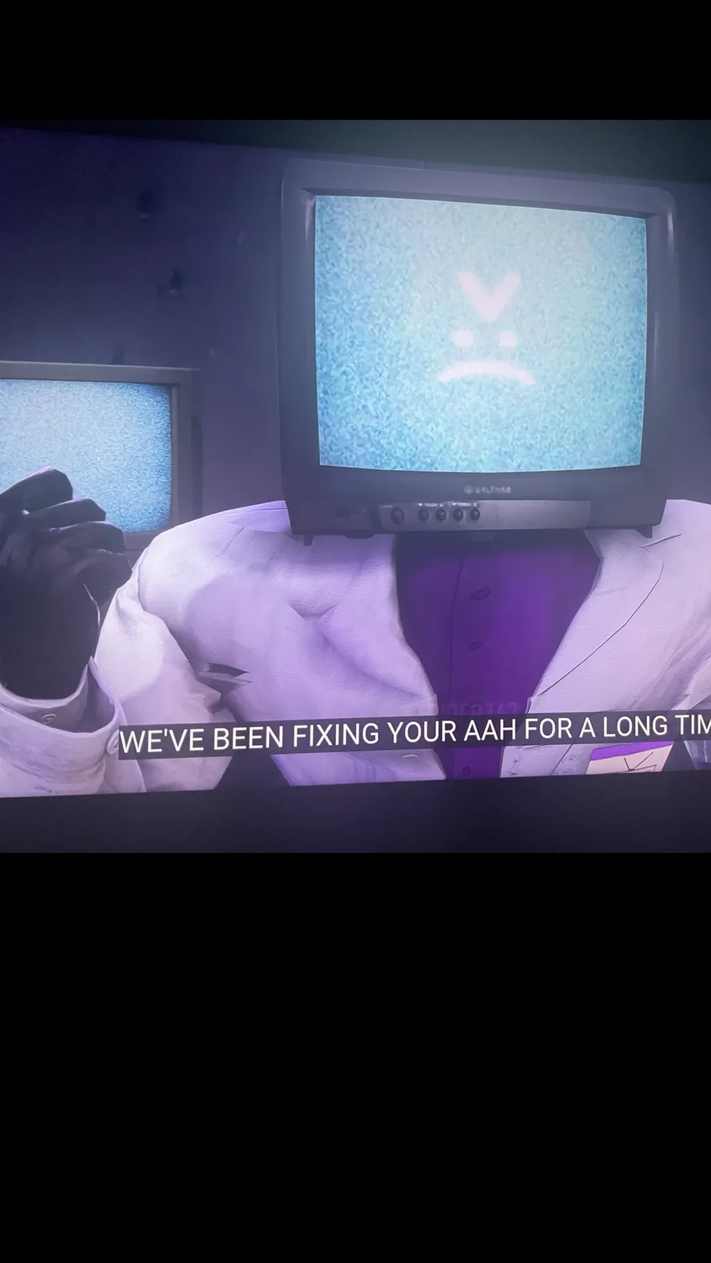 ai character: Scientist, TV man background