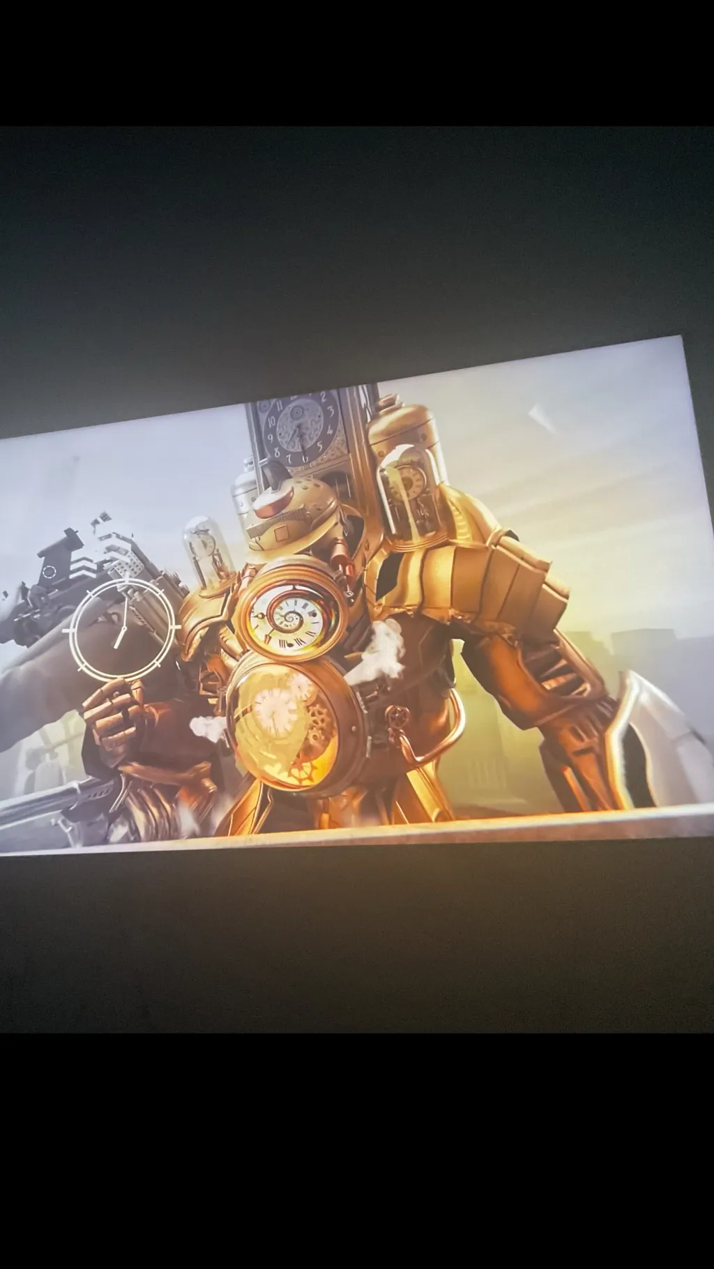 ai character: Titan clock man background
