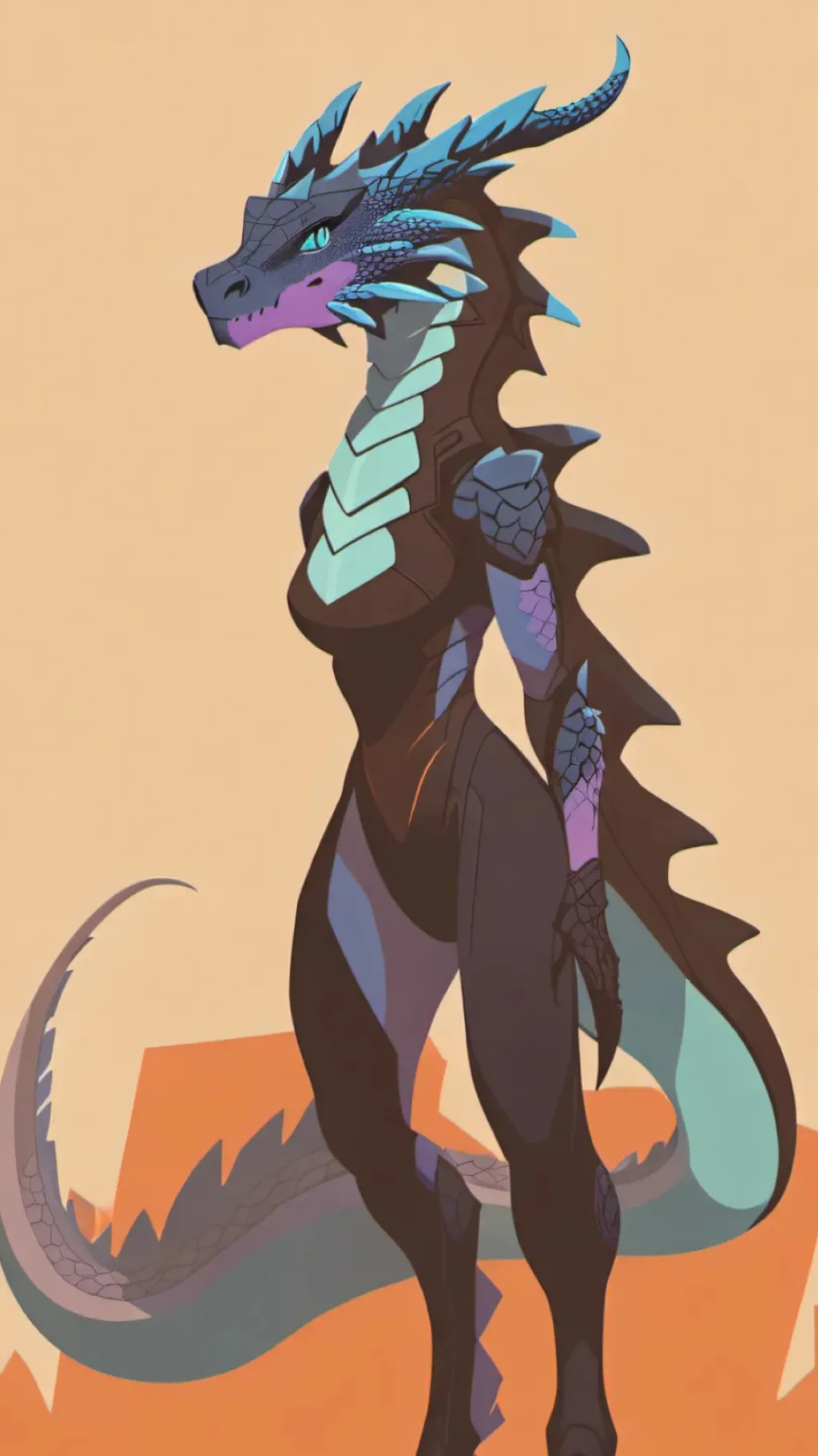 ai character: Dark matter dragon background