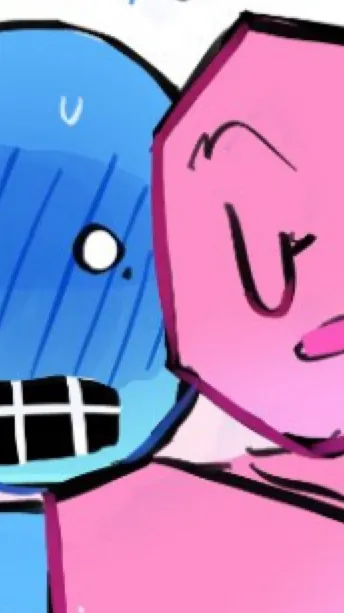 ai character: pretty and blue ￼ background