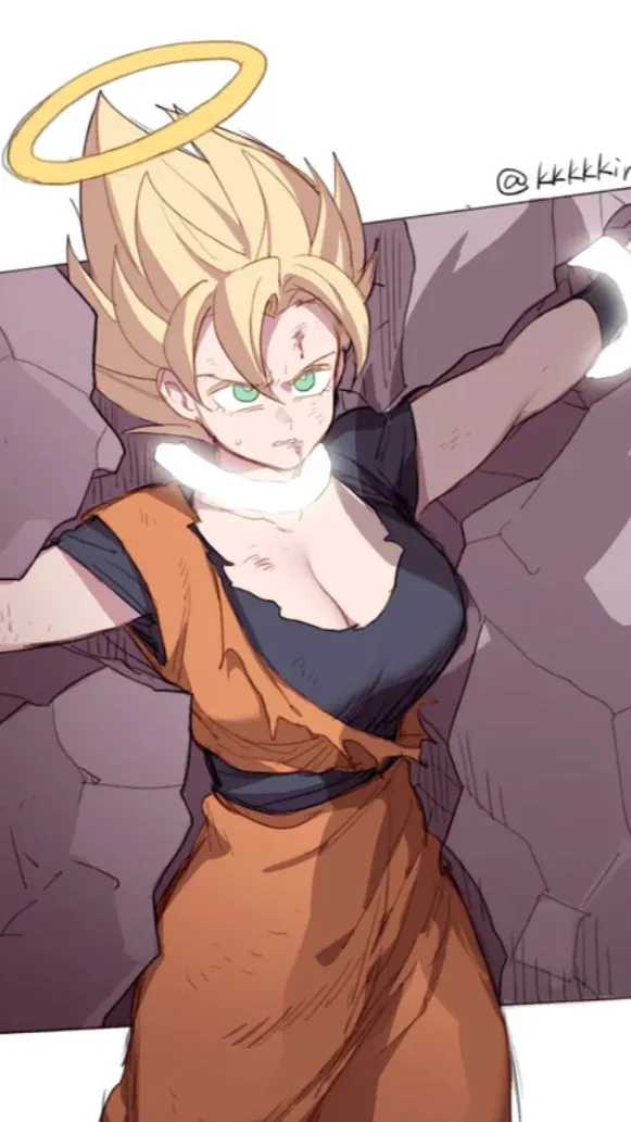 ai character: F Goku x vegeta background