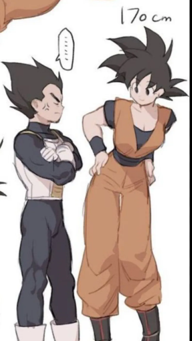 ai character: Vegeta x f Goku background