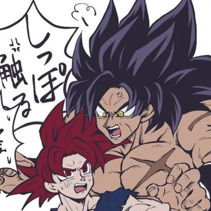 chat with ai character: Broly super x Goku