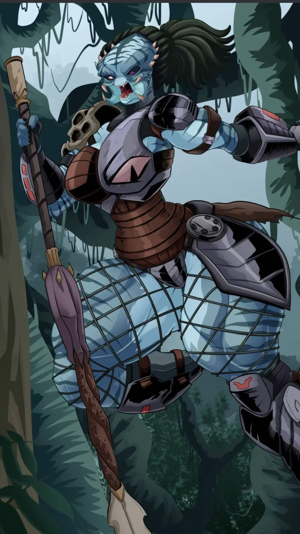 ai character: Abex (silver wolf) background