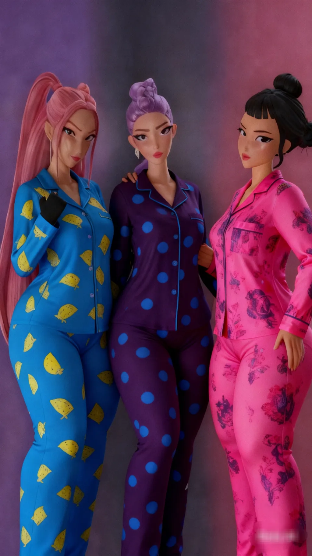 ai character: Huntrix background