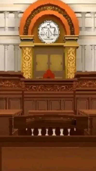 ai character: Talkie courthouse. background