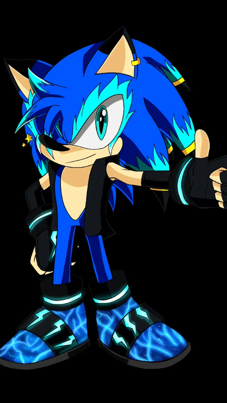 ai character: Geno sonicshadow background