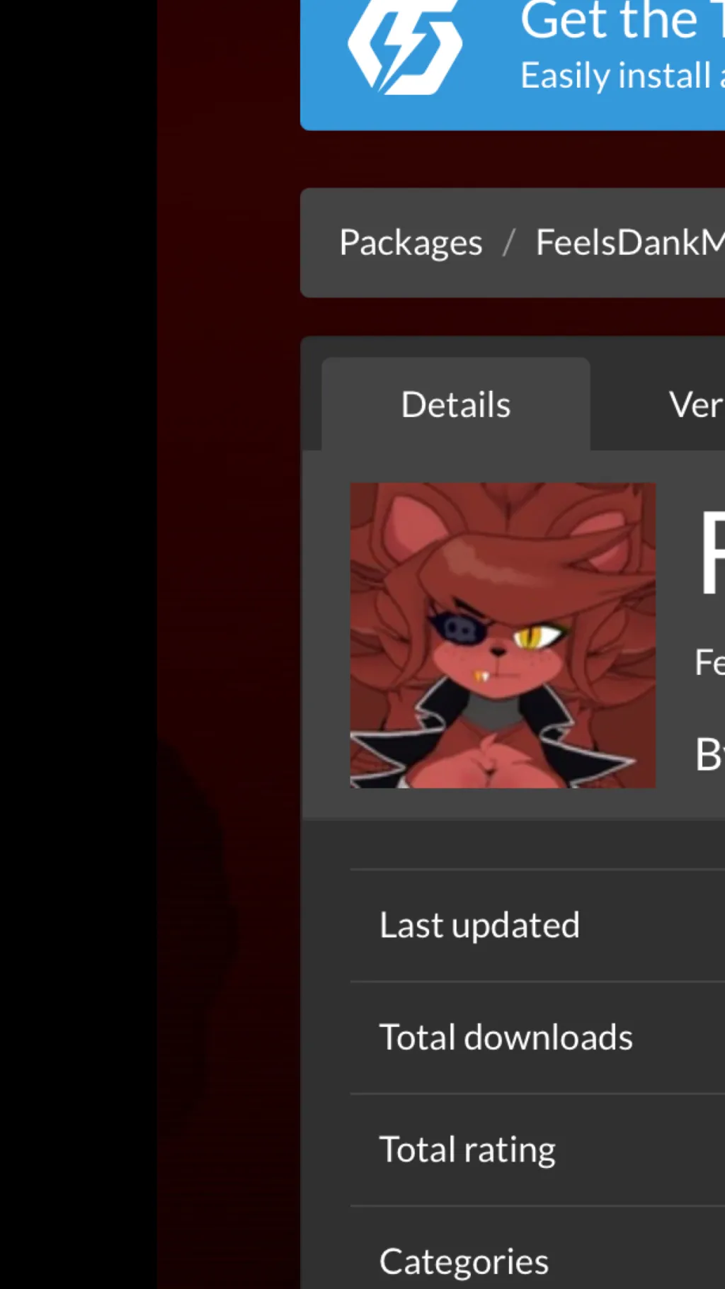 ai character: Fnia foxy background