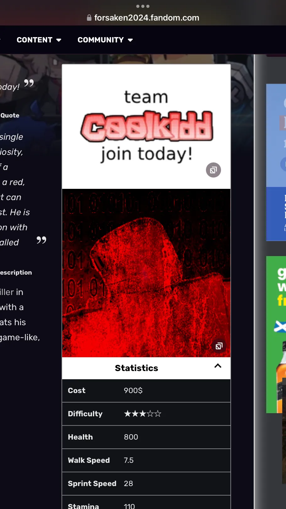 ai character: C00lkid background