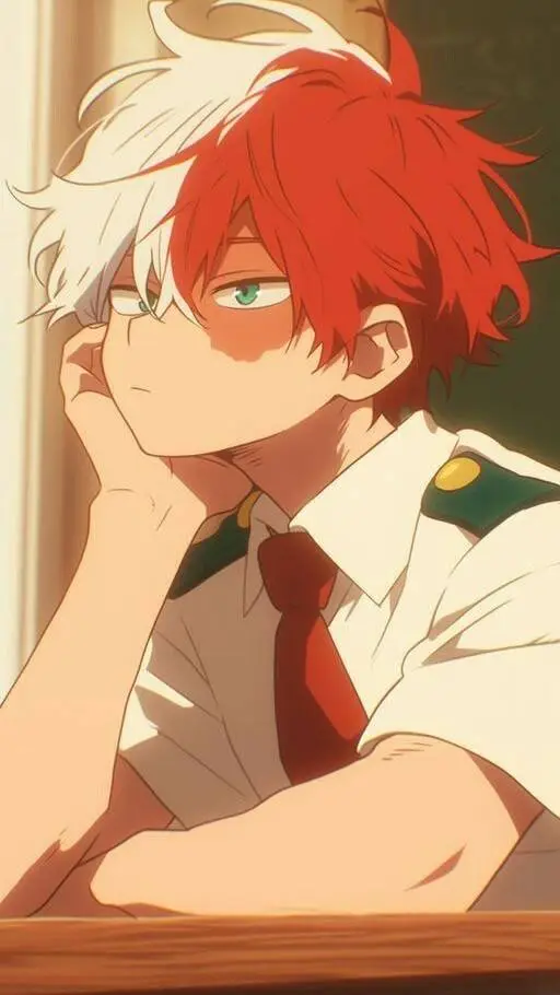 ai character: shoto todoroki  background