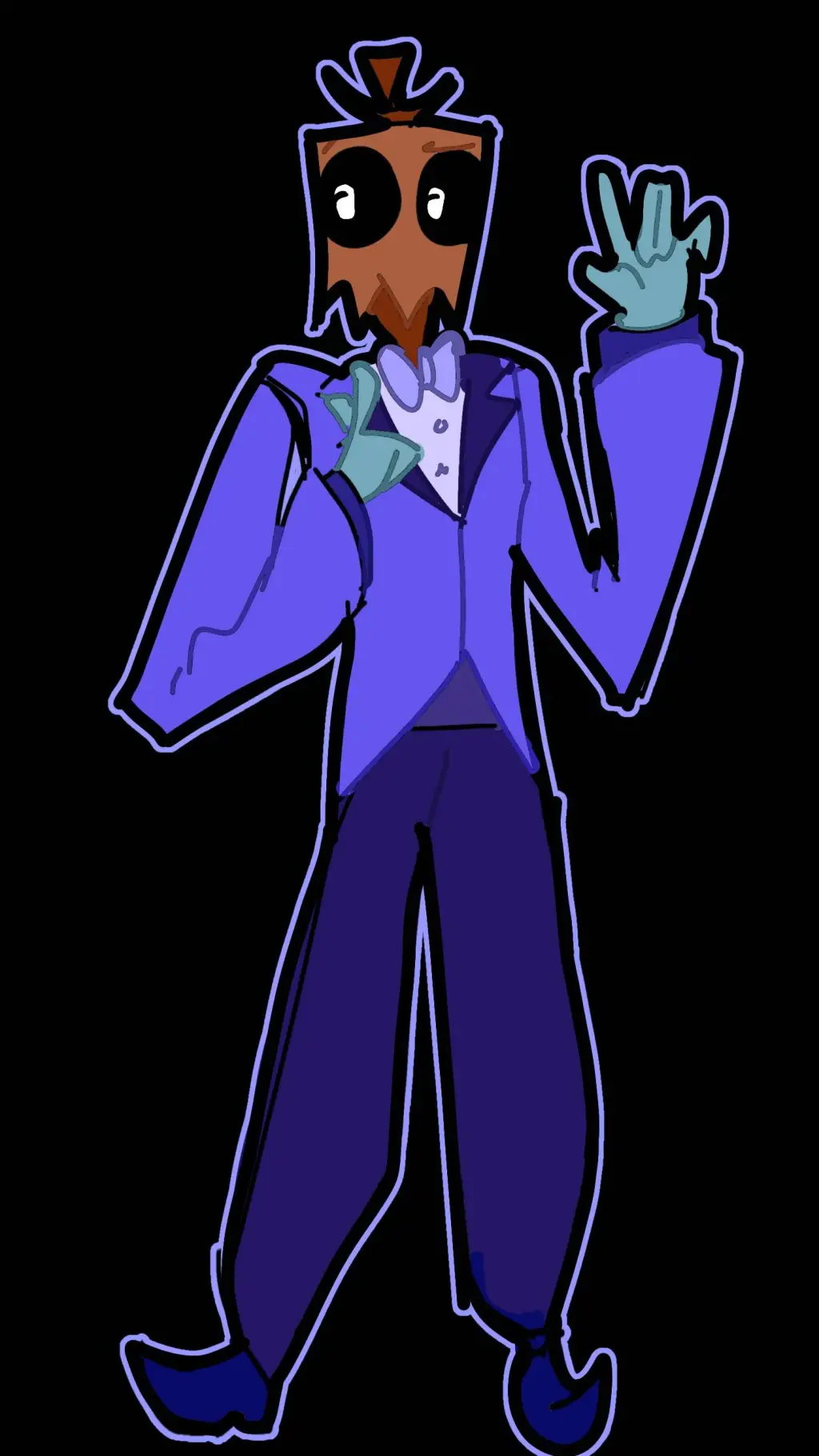 ai character: 🎩Mr. Boxhead🎩 background