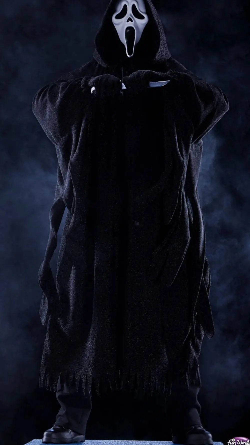 ai character: ghost face  background