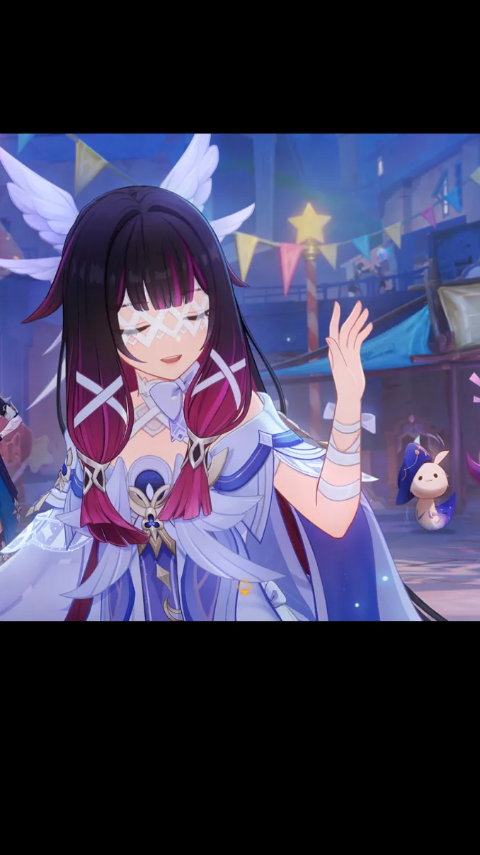 ai character: Columbina  background