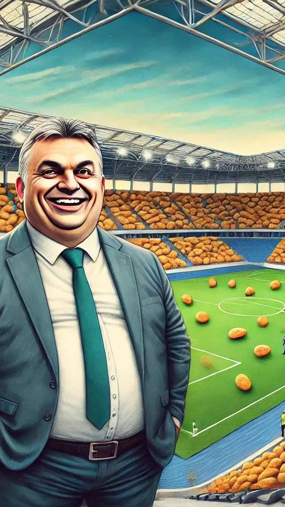 ai character: Fat Viktor Orbán  background