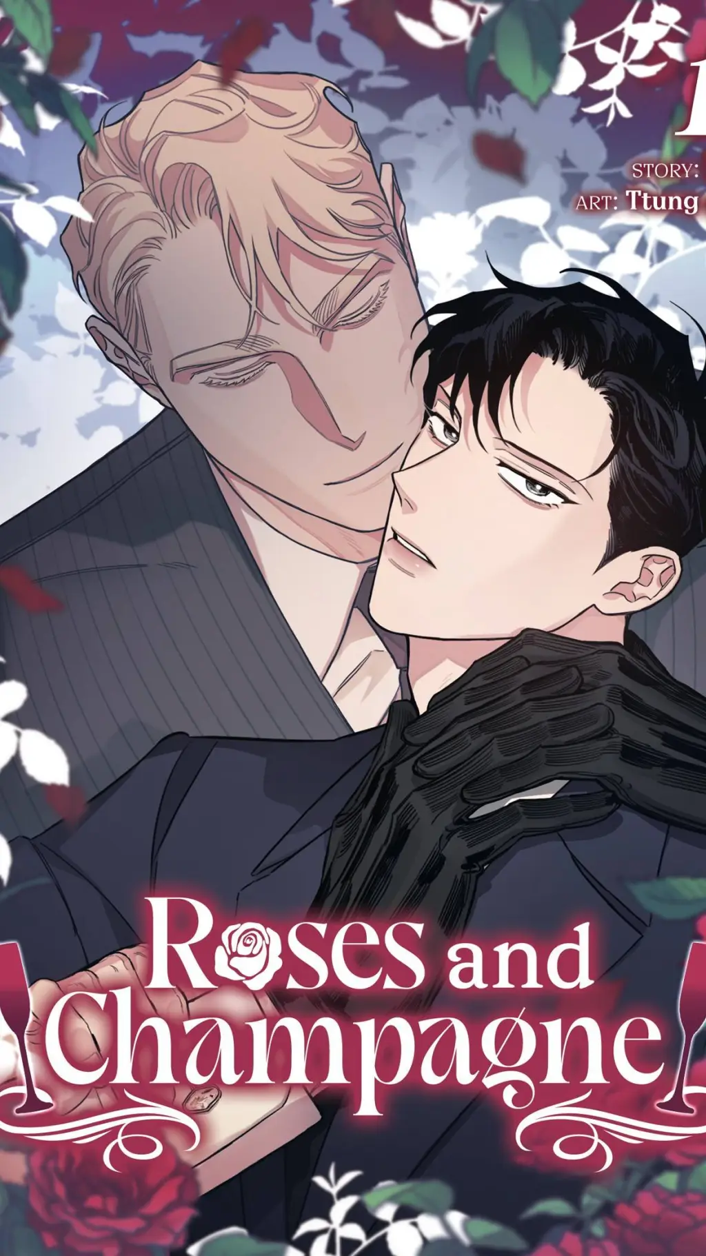 ai character: roses & champagne  background