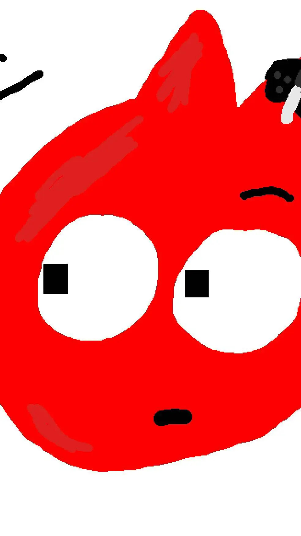 ai character: Red Emojicat background