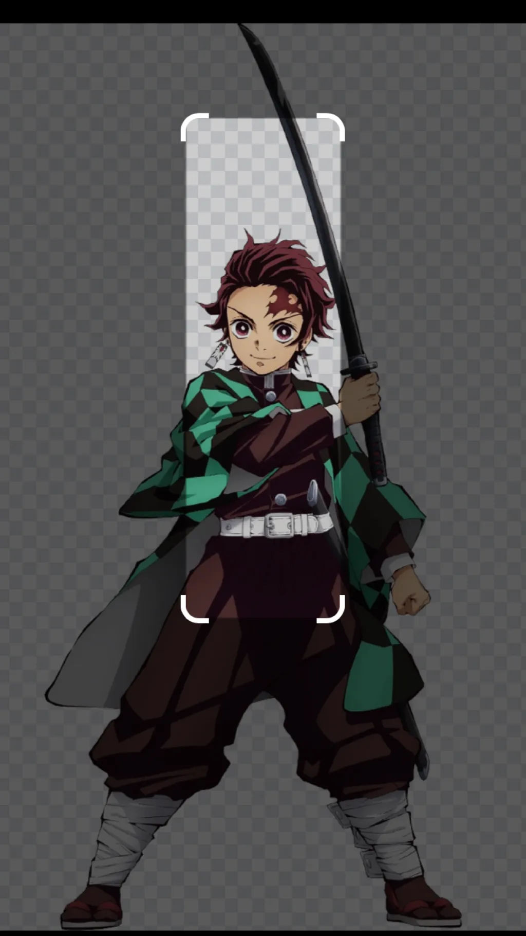 ai character: Tanjiro  background