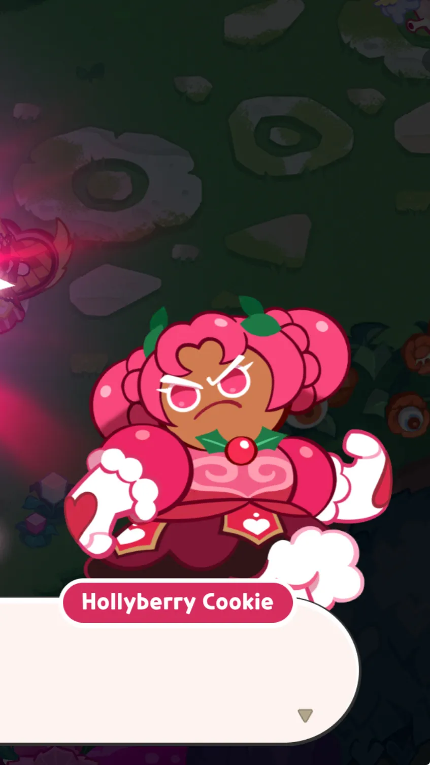 ai character: Holly berry cookie background