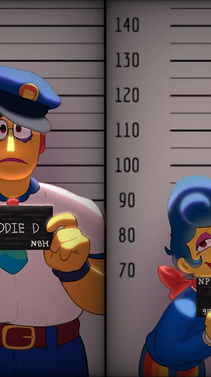 ai character: They went too jail background