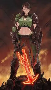ai character: miss doom background