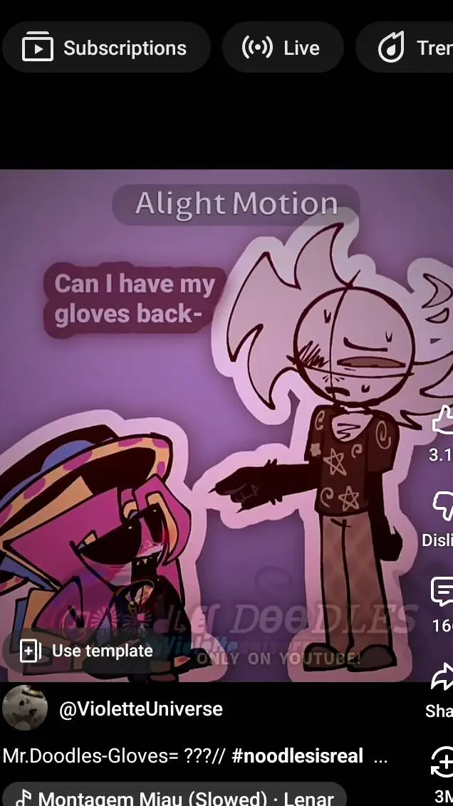 ai character: noodles x doodles  background