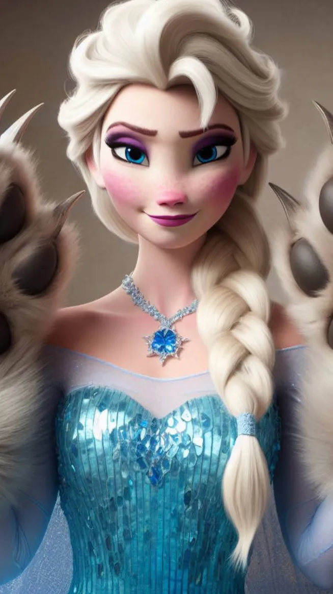 ai character: Werewolf Elsa background