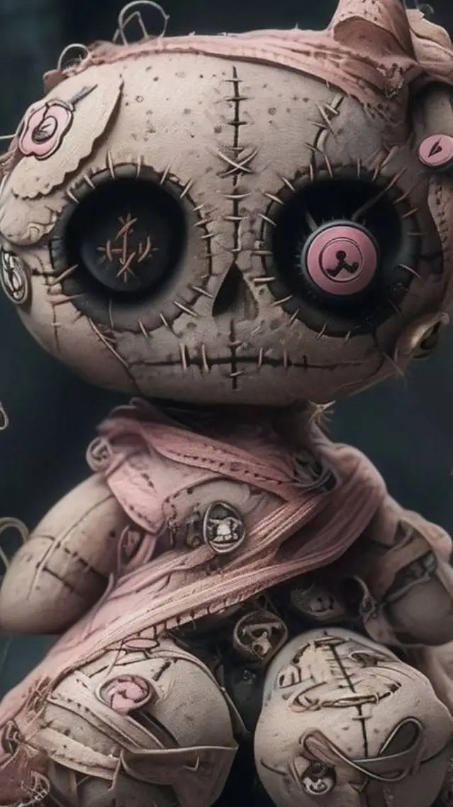 ai character: A voodoo doll background