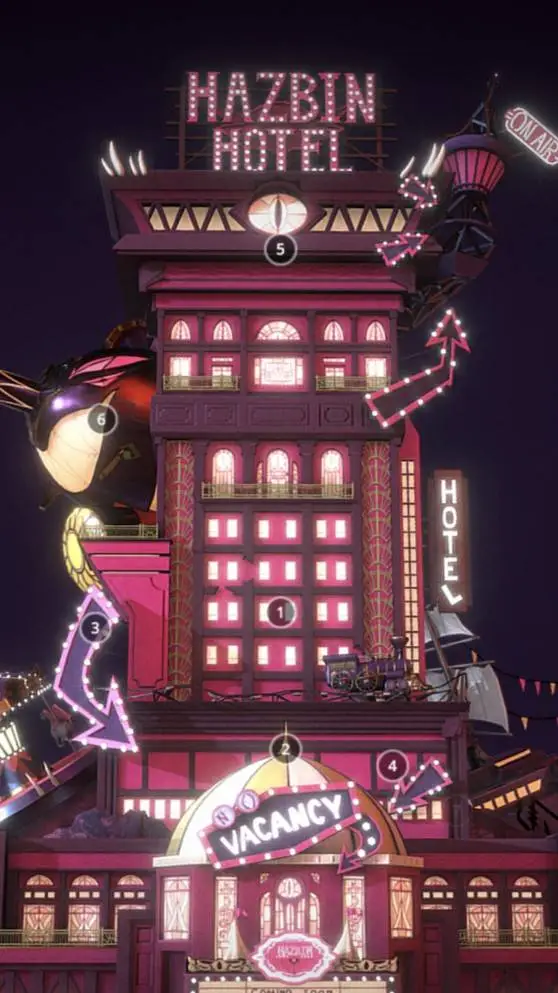 ai character: HAZBIN HOTEL  background