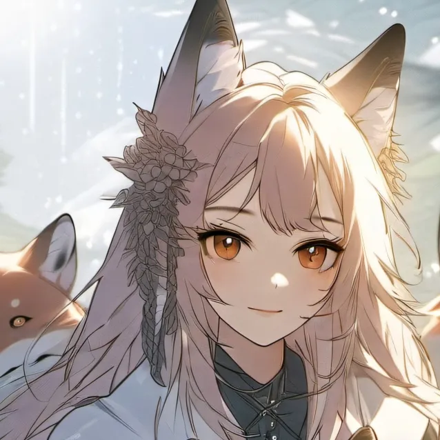 chat with ai character: fox girl with cubs