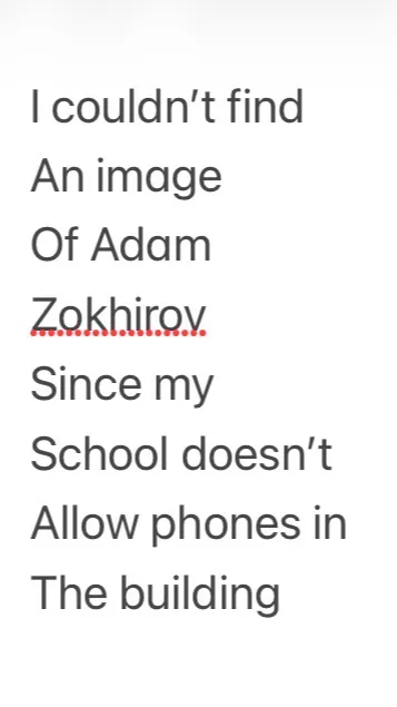 ai character: Adam Zokhirov background