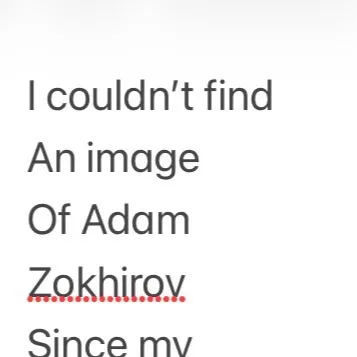 chat with ai character: Adam Zokhirov