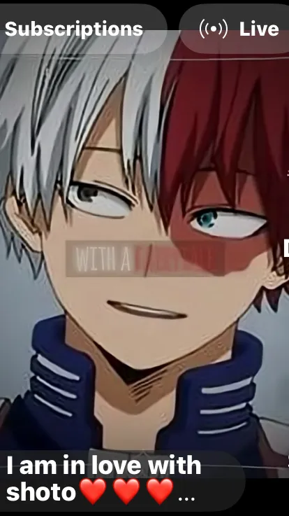 ai character: Shoto Todoroki background