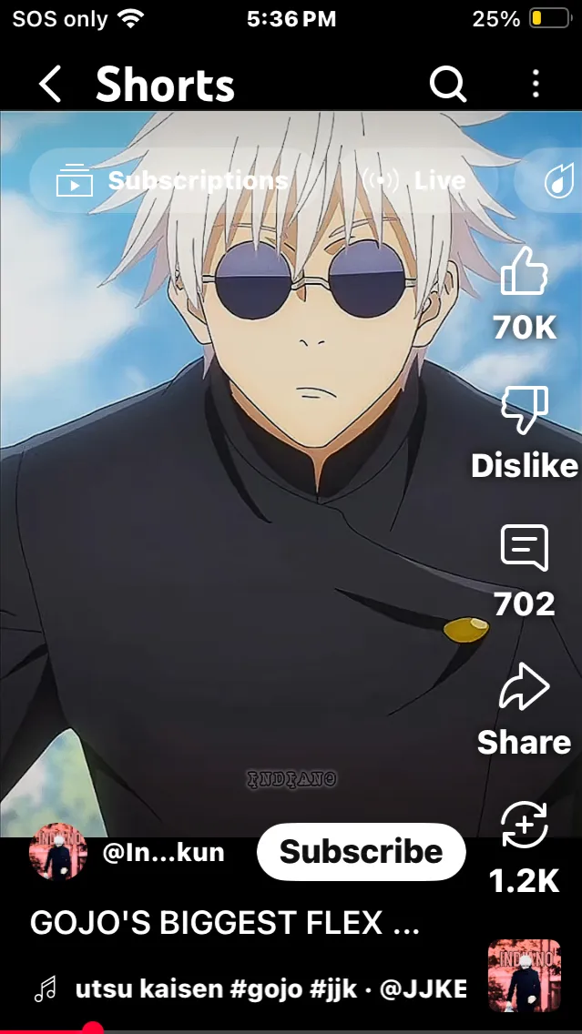ai character: Gojo👍 background