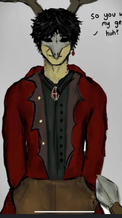 ai character: Mha X 99 nights background