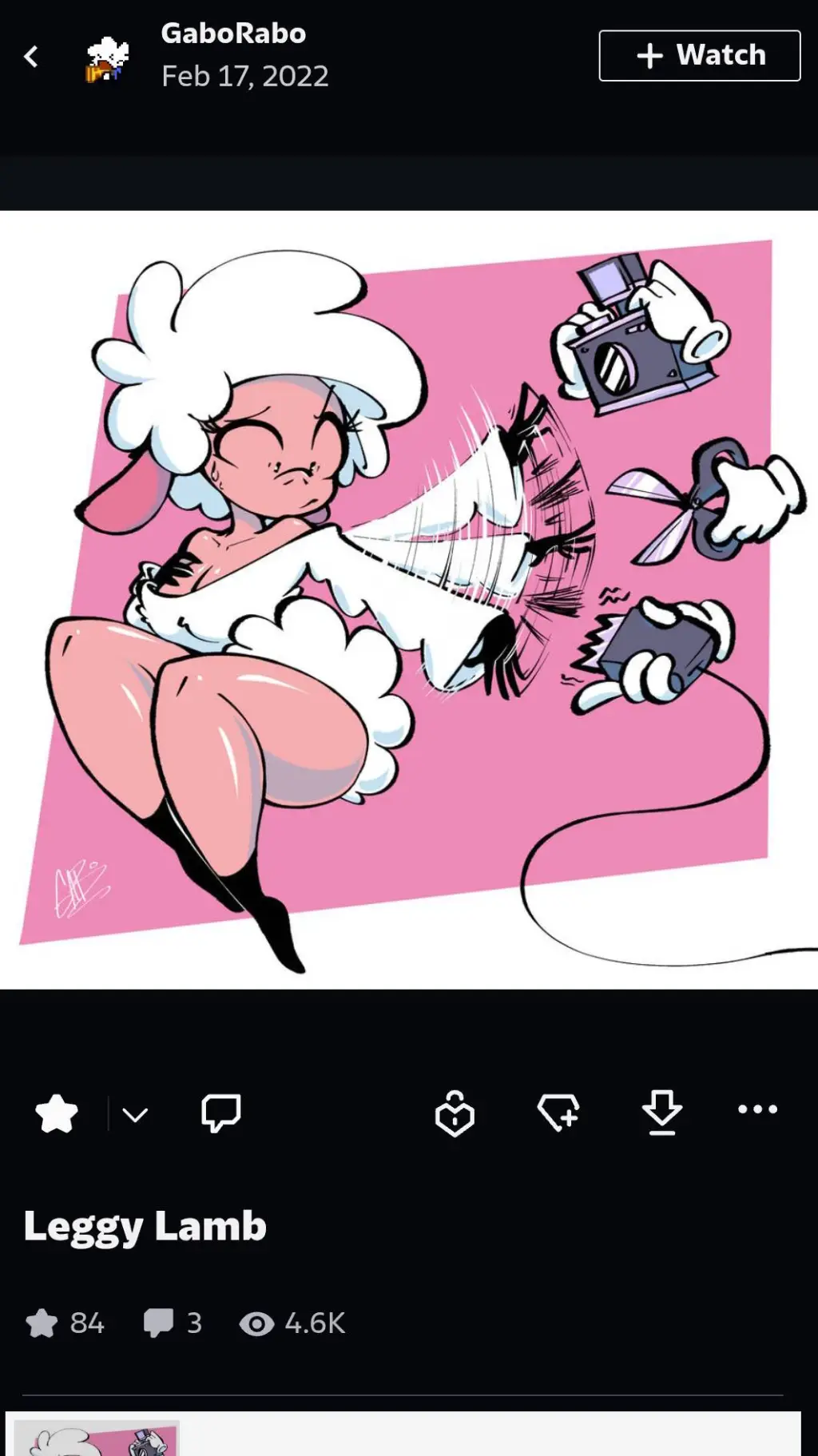 ai character: leggy lamb background