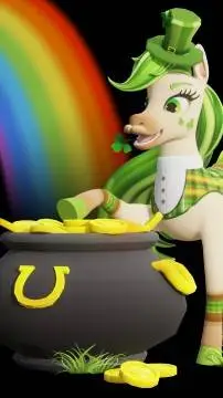 ai character:  🌈 🍀 Patty 🍀 🌈 background