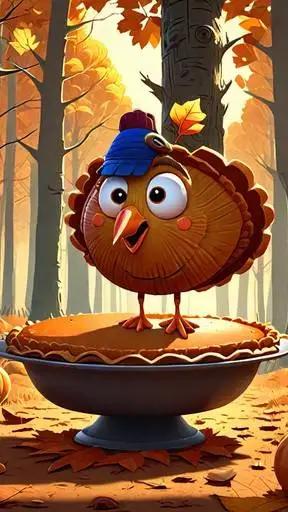ai character: Pavo Pumpkin Spice background
