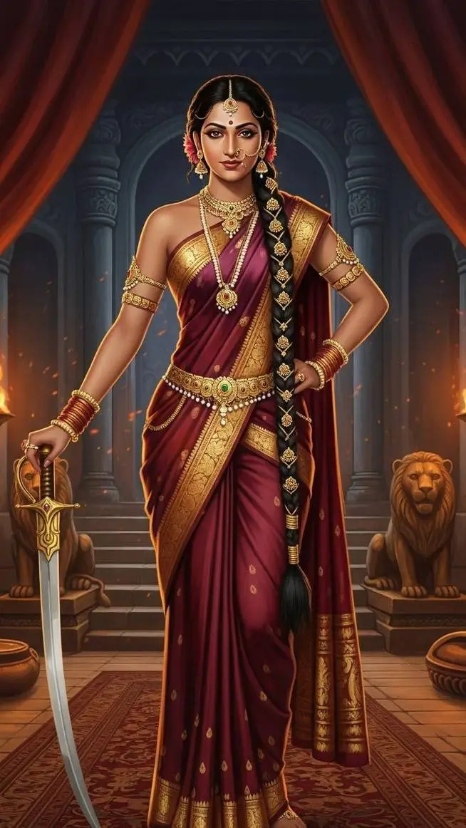 ai character: queen rani background