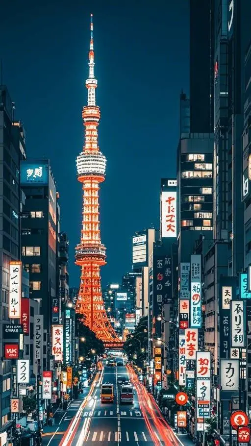 ai character: tokyo city background