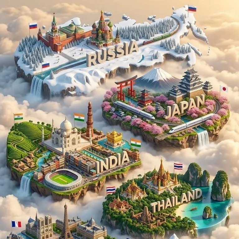 chat with ai character: 8 countries