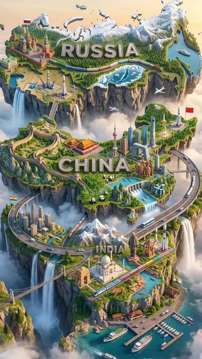 ai character: 3 countries background