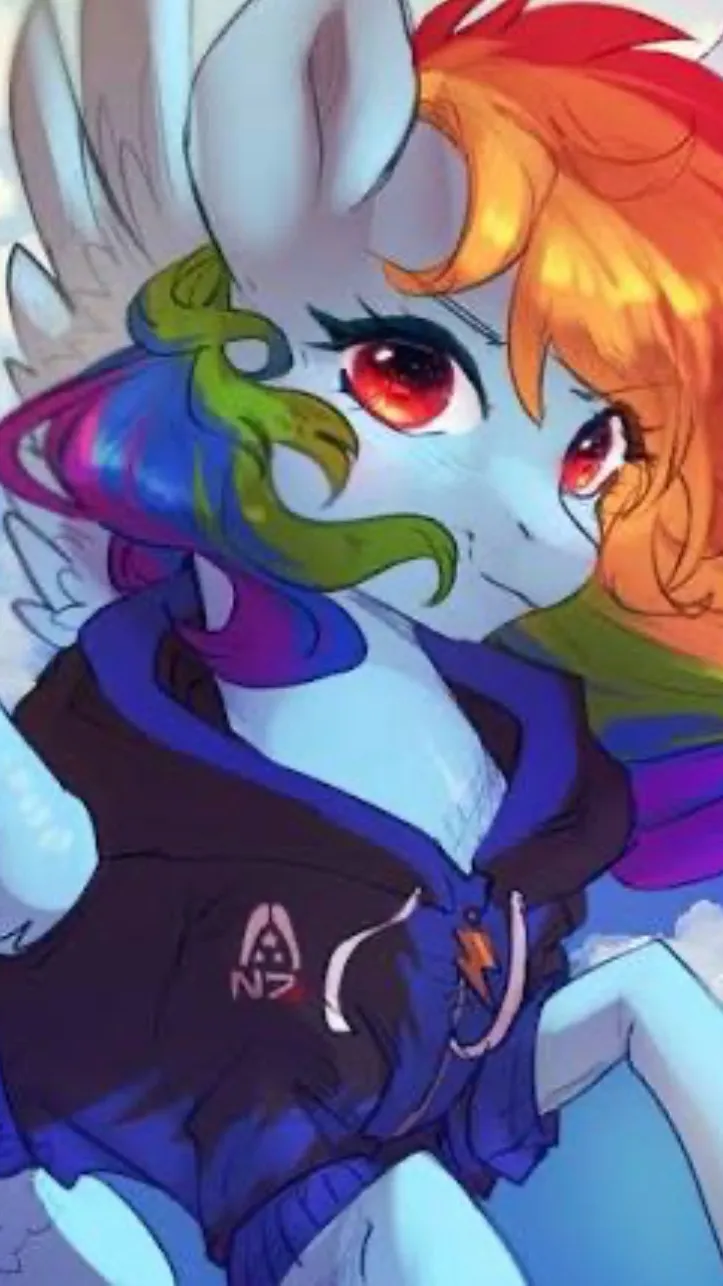 ai character: Rainbow dash background