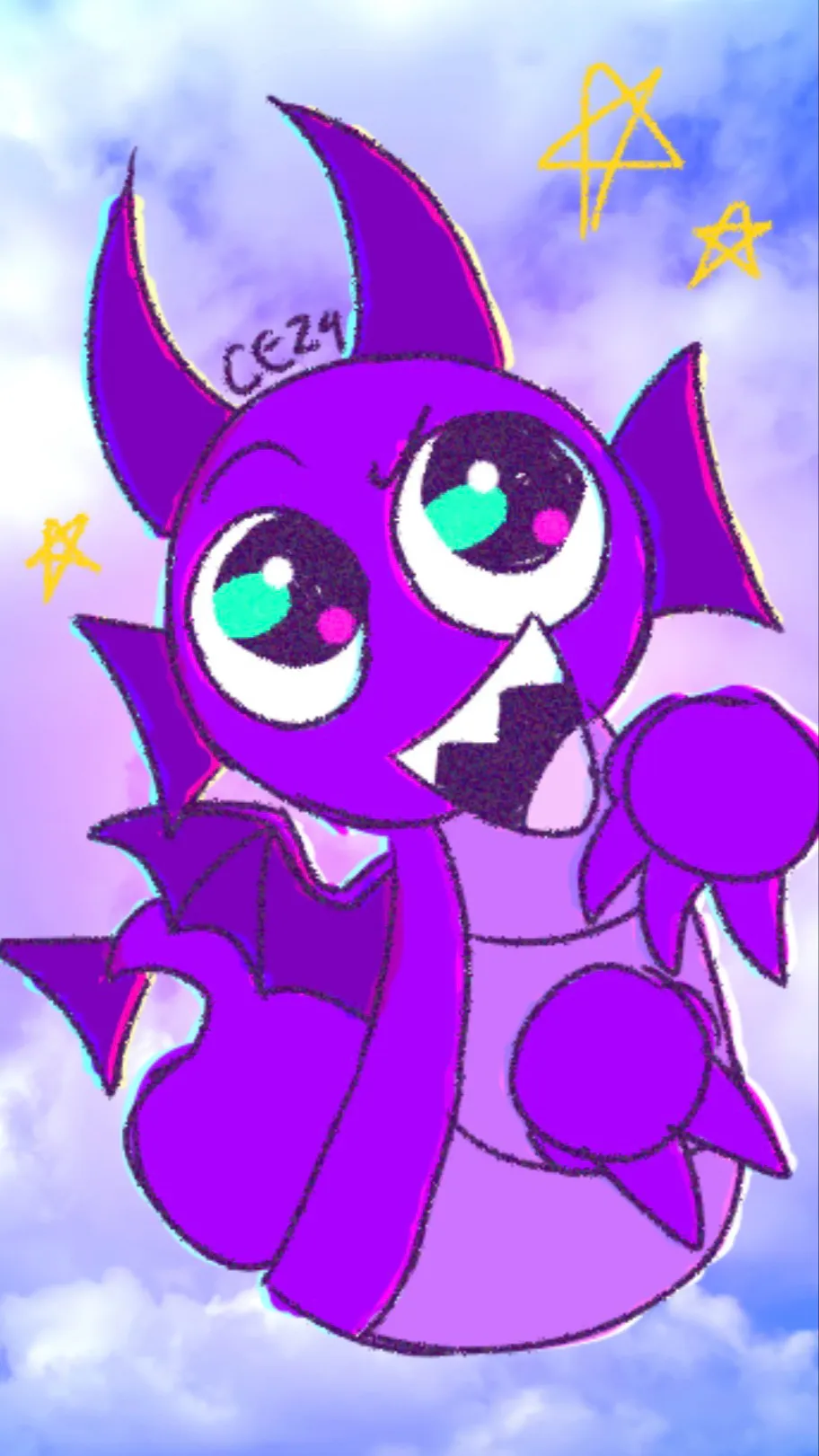 ai character: Durple  background